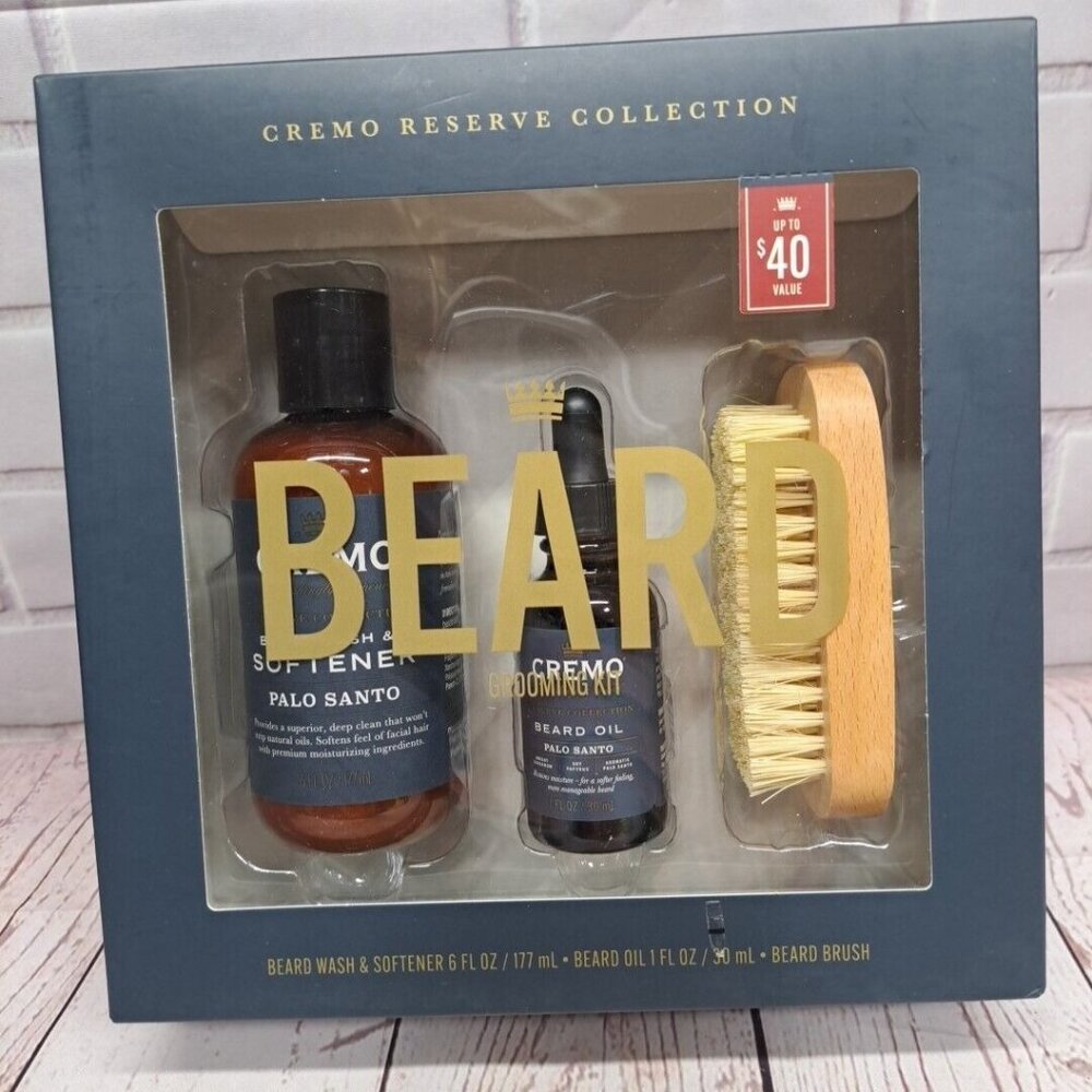 NIB‎ Cremo Reserve Collection Palo Santo Beard Grooming Kit